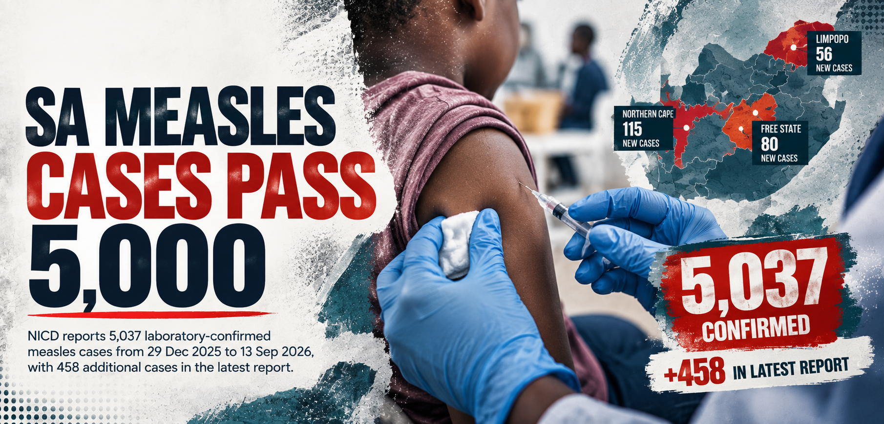 South Africa’s confirmed measles cases pass 5,000 as infections rise nationwide