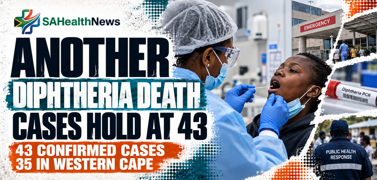 South Africa records another diphtheria death as latest case count holds at 43